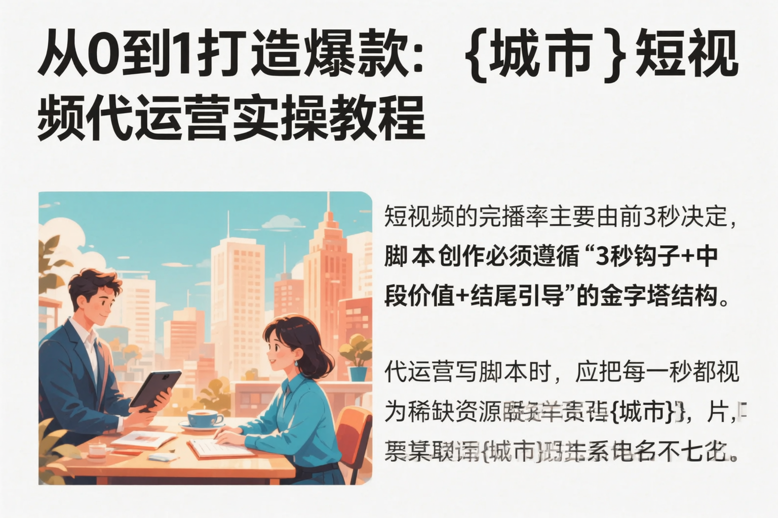从0到1打造爆款：贵阳短视频代运营实操教程