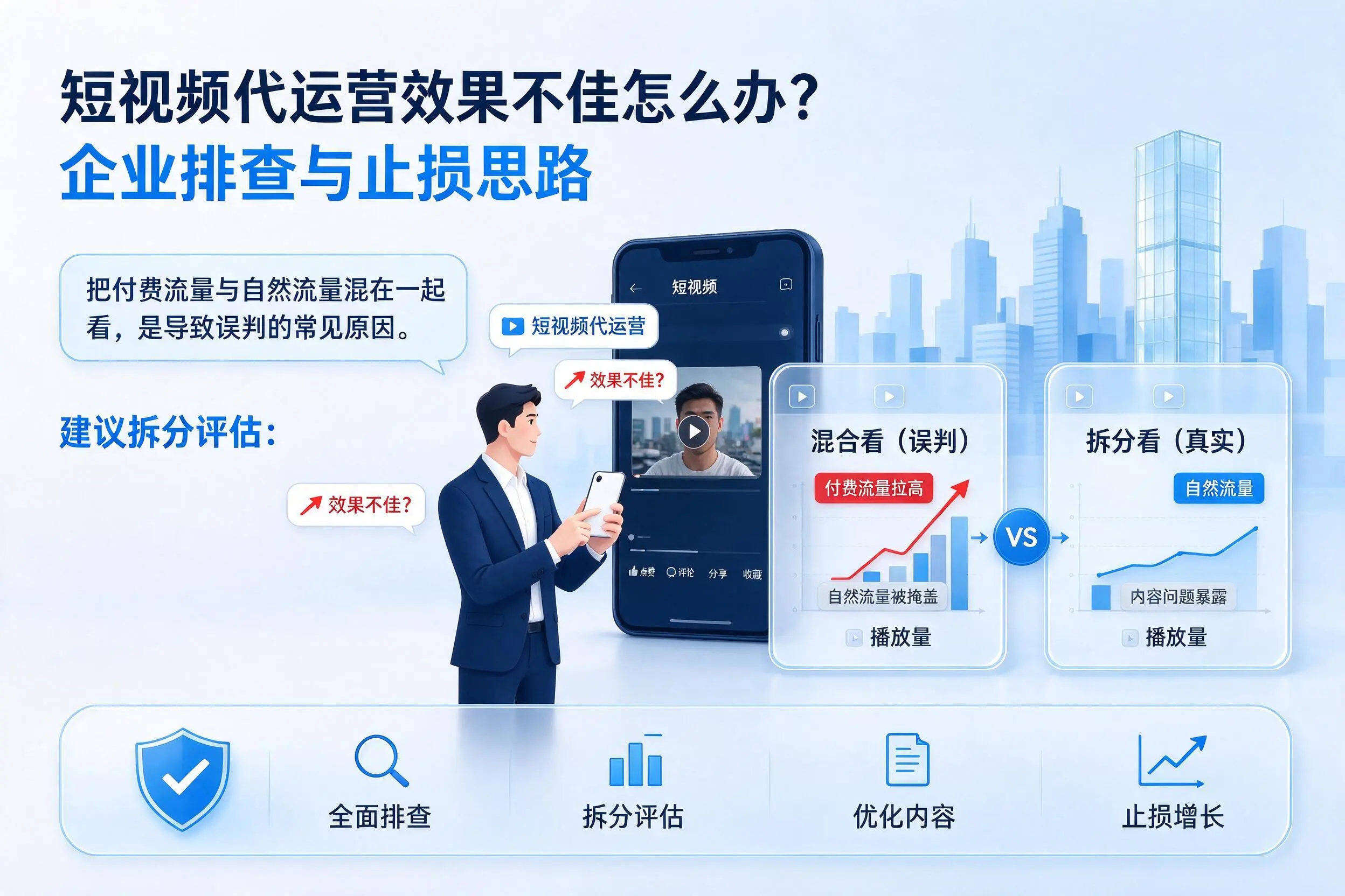 短视频代运营效果不佳怎么办？贵阳企业排查与止损思路
