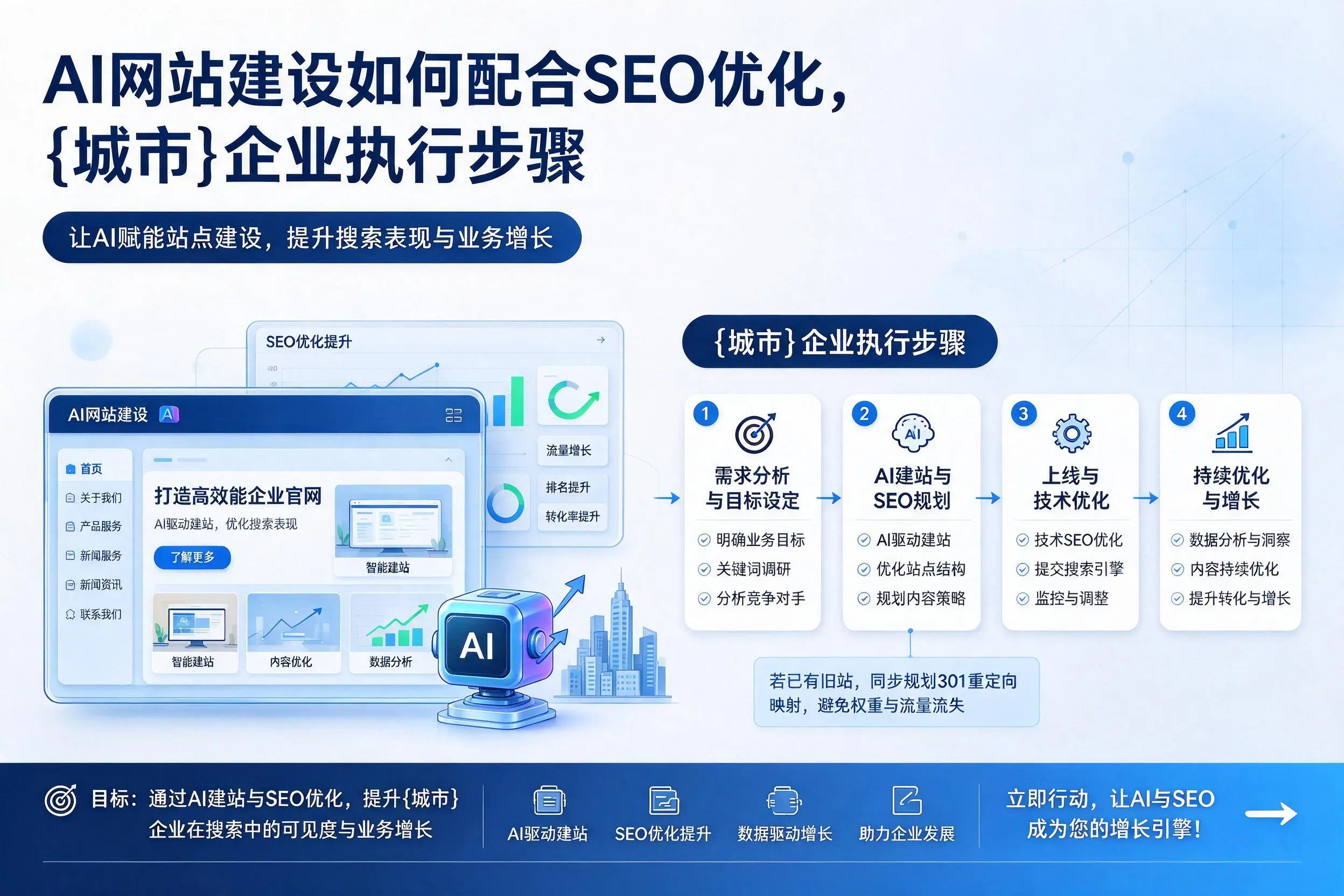 AI网站建设如何配合SEO优化，贵阳企业执行步骤